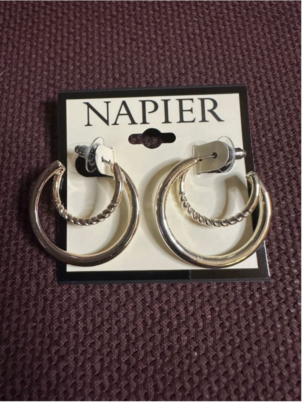 Napier Gold Hoop Earrings